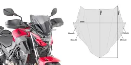Tinted windshield, 280 x 365 mm (HxW), ABE 38665