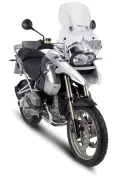 Airflow windscreen transparent, 420 - 540 mm high,